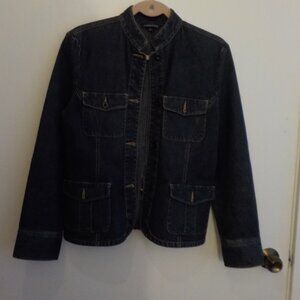 Lands End Denim Jacket - Dark Blue - Long Sleeve (138)
